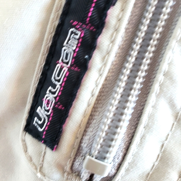 Volcom Snowboard Ski Lined Pants Waterproof Tan Taupe Pink Women Size 10 - Picture 3 of 16